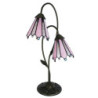 Stolní lampa Tiffany Flowerbell pink - 35*18*61 cm E14/max 2*25W