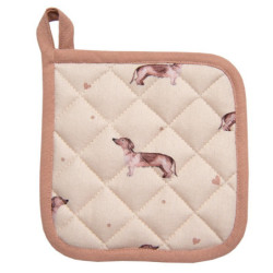 Bavlněná chňapka - podložka s jezevčíkem Dachshund Love pro děti - 16*16 cm