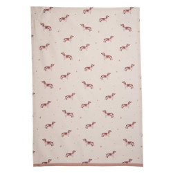 Bavlněná čtvercová utěrka s jezevčíkem Dachshund Love - 50*70 cm