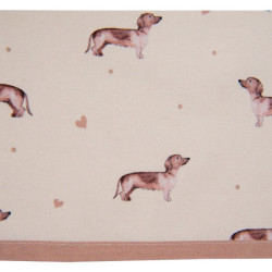 Bavlněná čtvercová utěrka s jezevčíkem Dachshund Love - 50*70 cm