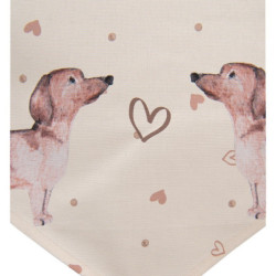 Bavlněný běhoun s jezevčíkem Dachshund Love - 50*160 cm
