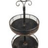 Černý antik kovový 3patrový stojan / etažér Filbo - Ø 34*95 cm