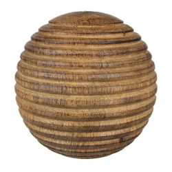Dřevěná rýhovaná závěsná koule - Ø 8*8 cm