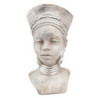 Šedý cementový květináč africká žena - 16*15*29 cm