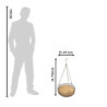Kovová kulatá závěsná polička na květiny - Ø 41*70 cm