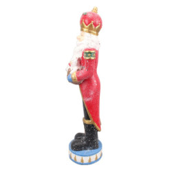 Barevná vánoční dekorace socha Santa jako Louskáček - 22*21*82 cm