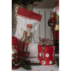 Vánoční punčocha s louskáčkem Happy Little Christmas I - 30*1*40 cm