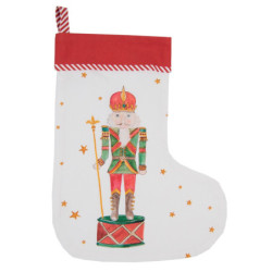 Vánoční punčocha s louskáčkem Happy Little Christmas I - 30*1*40 cm