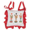 Bavlněný podsedák s volánky a louskáčky Happy Little Christmas - 40*40 cm