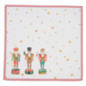 6ks bílý bavlněný ubrousek s louskáčky Happy Little Christmas - 40*40 cm