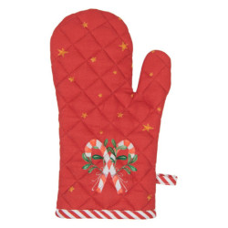 Bílo-červená dětská chňapka s louskáčky Happy Little Christmas - 12*21 cm