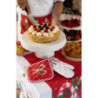 Bílo-červená chňapka - podložka s louskáčky Happy Little Christmas - 20*20 cm
