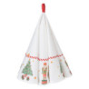 Bílá bavlněná kulatá utěrka s louskáčky Happy Little Christmas - Ø 80 cm