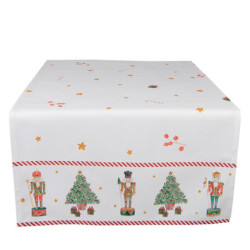 Bavlněný běhoun s louskáčky Happy Little Christmas - 50*140 cm