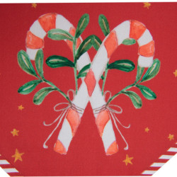 Červnený bavlněný běhoun na stůl Happy Little Christmas - 50*160 cm