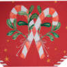 Červnený bavlněný běhoun na stůl Happy Little Christmas - 50*160 cm