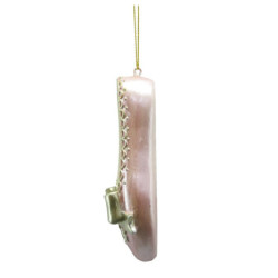 Růžovo-zlatá závěsná dekorace pantoflík s Louskáčkem - 4*3*11 cm