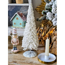 Růžová dekorace socha Louskáček s muffinky - 5*5*16 cm