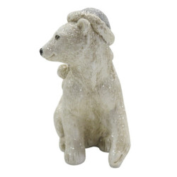 Dekorace děvče objímající medvěda - 11*6*11 cm