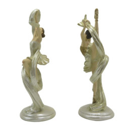 2ks béžová dekorativní socha Ballerina - 9*6*18 cm