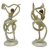 2ks béžová dekorativní socha Ballerina - 9*6*18 cm