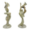 2ks béžová dekorativní socha Ballerina - 9*6*18 cm