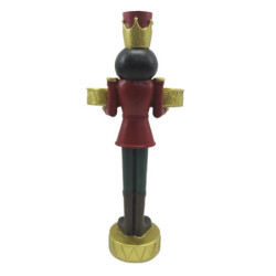 Vánoční dekorace socha Louskáček s podnosy - 12*8*28 cm