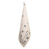 Béžová bavlněná utěrka s květinami Flora And Fauna - 50*70 cm