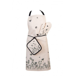 Béžová chňapka - podložka s květinami Flora And Fauna - 20*20 cm