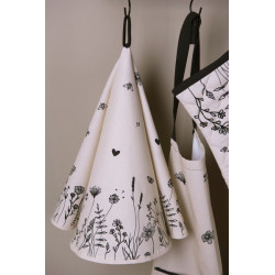 Béžová chňapka - podložka s květinami Flora And Fauna - 20*20 cm