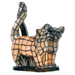 Dekorativní lampa Tiffany kočky - 36*28 cm 1x E14 / max 40w