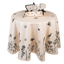 Béžová bavlněná chňapka s květinami Flora And Fauna - 18*30 cm