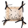 Béžový košík na pečivo s květinami Flora And Fauna - 35*35*8 cm