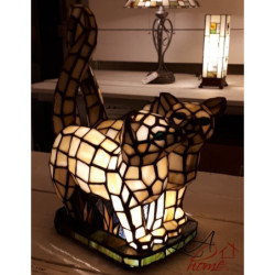 Dekorativní lampa Tiffany kočky - 36*28 cm 1x E14 / max 40w