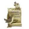 Dekorace soška ptáčci Merry Christmas - 10*5*15 cm