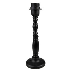 Černá antik dřevěná noha k lampě Fienn - Ø 10*30 cm E27 / Max 60W