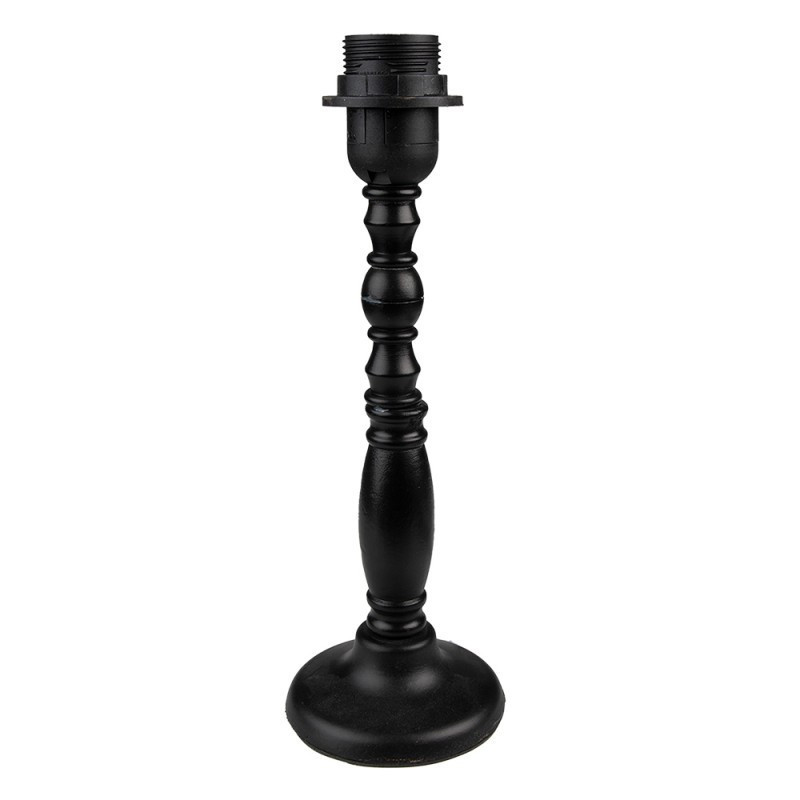 Černá antik dřevěná noha k lampě Fienn - Ø 10*30 cm E27 / Max 60W