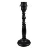 Černá antik dřevěná noha k lampě Fienn - Ø 10*30 cm E27 / Max 60W