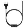 Černá antik dřevěná noha k lampě Fienn - Ø 10*30 cm E27 / Max 60W
