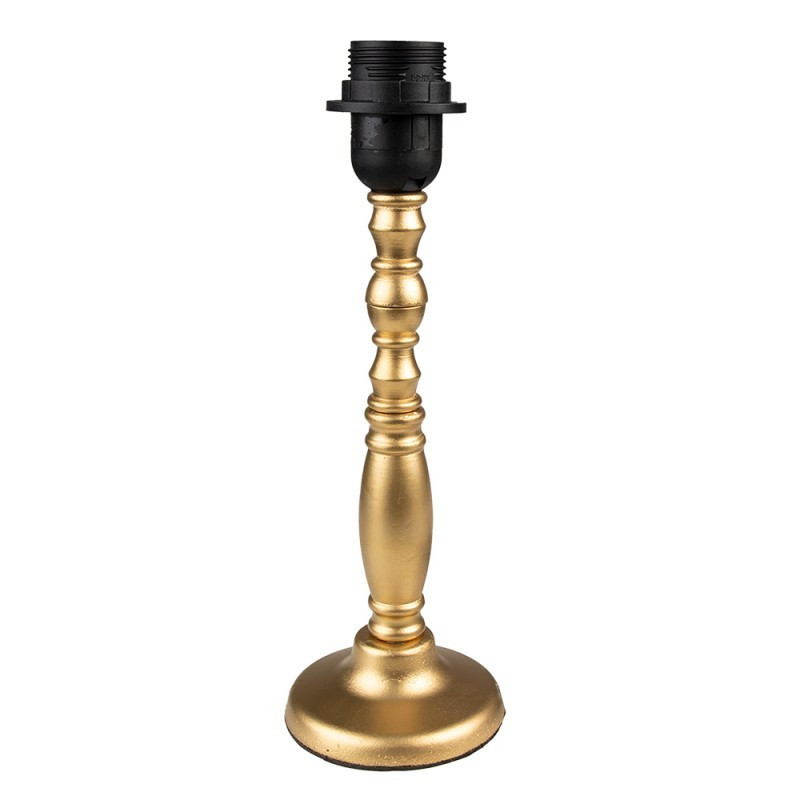 Zlatá antik dřevěná noha k lampě Fienn - Ø 10*30 cm E27 / Max 60W