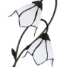 Bílá stolní lampa Tiffany Folwia White - 35*18*61 cm E14/max 2*25W