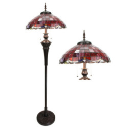 Stojací lampa Tiffany Reddo - Ø 51*166 cm E27/max 3*60W