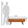 Hnědá kožená lavice v podobě gymnastické Cognac - 128*38*47 cm
