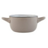 Miska s oušky Enamel Look grey -  16*11*6 cm / 0,3 L
