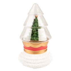 Skleněný kryt s Louskáčkem a Led osvětlením - 15*13*24 cm / 2*AA