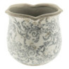 Keramický obal na květináč s ornamenty - Ø 18*17 cm