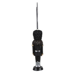 Černá antik vánoční závěsná dekorace soška Louskáček - 4*3*13 cm
