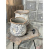 Keramický obal na květináč s ornamenty - Ø 18*17 cm