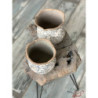 Keramický obal na květináč s ornamenty - Ø 15*14 cm