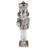 Stříbrná vánoční dekorace Louskáček s dárky  - 5*4*16 cm